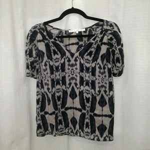 Ulla Johnson Ikat Pattern Silk Tee